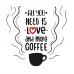 Motivasyon Aşk ve Kahve Mutfak, Cafe, Bar Duvar Sticker