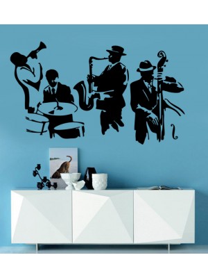 Jazz Grubu Duvar Sticker, Müzik Sticker Jazz Grubu Duvar Sticker, Müzik Sticker