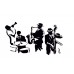 Jazz Grubu Duvar Sticker, Müzik Sticker