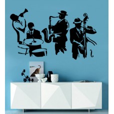 Jazz Grubu Duvar Sticker, Müzik Sticker