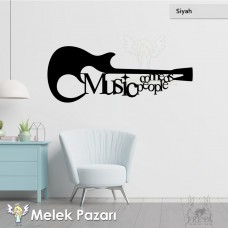Müzik Gitar Duvar Sticker 