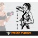 No Pain No Gain Fitness Duvar Sticker