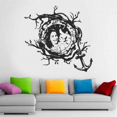 Ağaç Dalları ve Gemi Çapası Özel Tasarım Duvar Sticker Ağaç Dalları ve Gemi Çapası Özel Tasarım Duvar Sticker