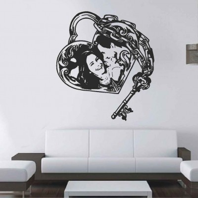 Anahtar Kalp Özel Tasarım Duvar Sticker Anahtar Kalp Özel Tasarım Duvar Sticker
