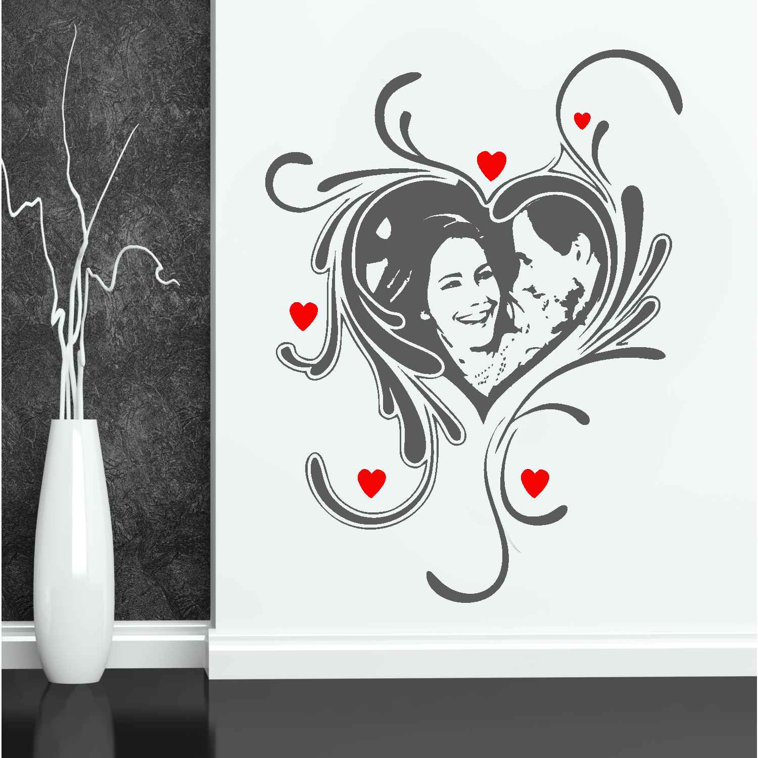 Kalp Özel Tasarım Duvar Sticker