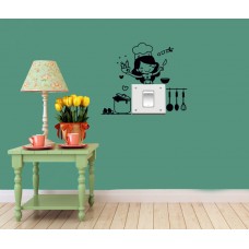 Aşcı Kız Priz Sticker 2 Adet 