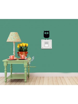 Baykuş Priz Sticker 4 Adet