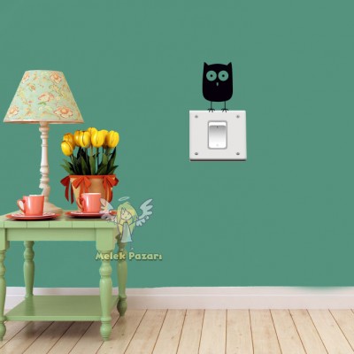 Baykuş Priz Sticker 4 Adet