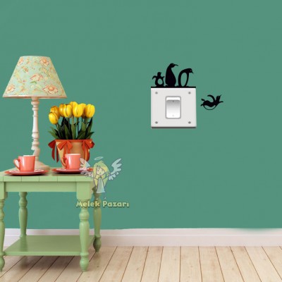 Penguenler Priz Sticker 4 Adet