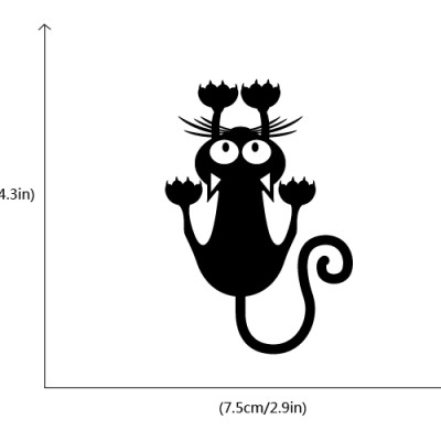 Yaramaz Kedi Priz Sticker 4 Adet