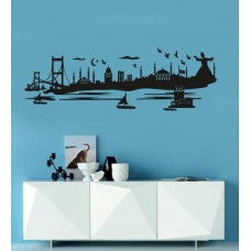 İstanbul Manzarası Semazen Duvar Sticker