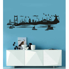 İstanbul Manzarası Semazen Duvar Sticker 