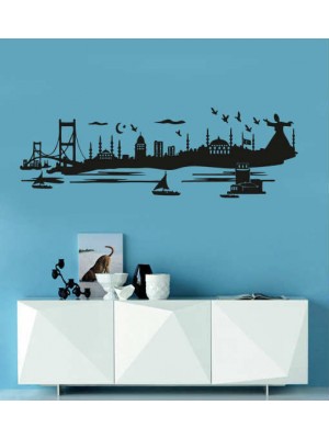 İstanbul Manzarası Semazen Duvar Sticker