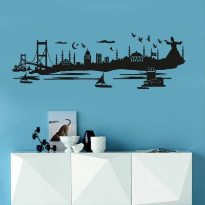 İstanbul Manzarası Semazen Duvar Sticker