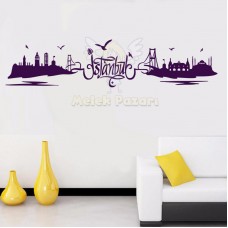 İstanbul Silüeti Duvar Sticker 