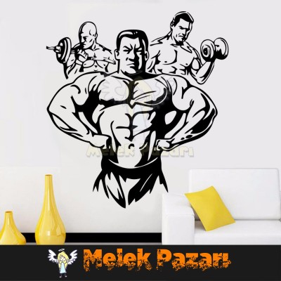 Vücut Geliştirme Spor Salonu Duvar Sticker