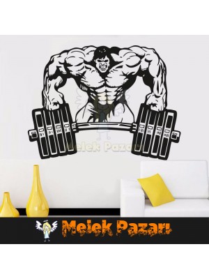 Vücut Geliştirme Halter Spor Salonu Duvar Sticker Vücut Geliştirme Halter Spor Salonu Duvar Sticker