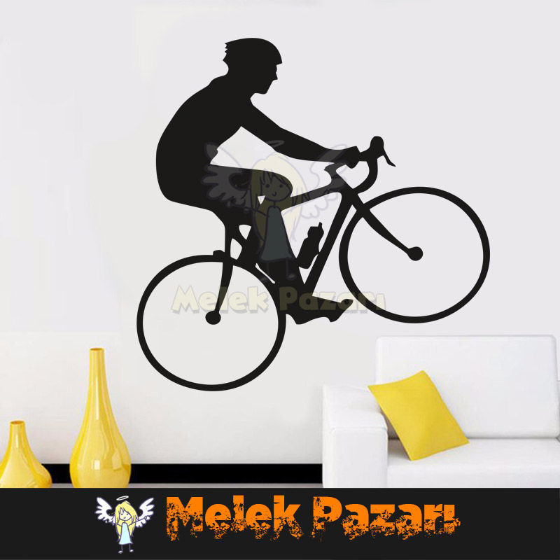 Bisiklet Sürücü Spor Salonu Duvar Sticker