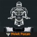 Lat Pulldown Çalışan Adam Spor Salonu Duvar Sticker