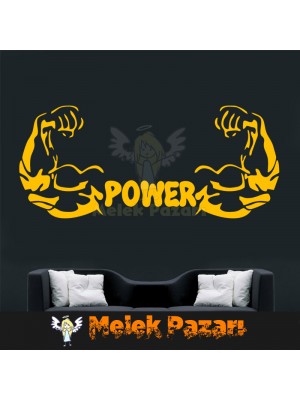 Power Spor Salonu Duvar Sticker