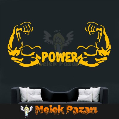 Power Spor Salonu Duvar Sticker