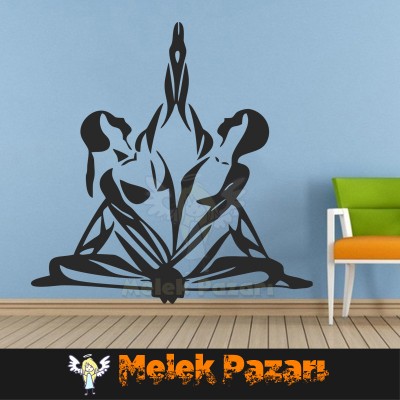 Yoga, Spor Salonu Duvar Sticker Yoga, Spor Salonu Duvar Sticker