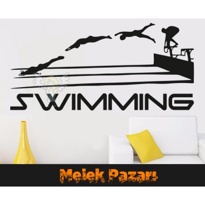 Yüzme Havuzu, Yüzücüler Swimming Duvar Sticker