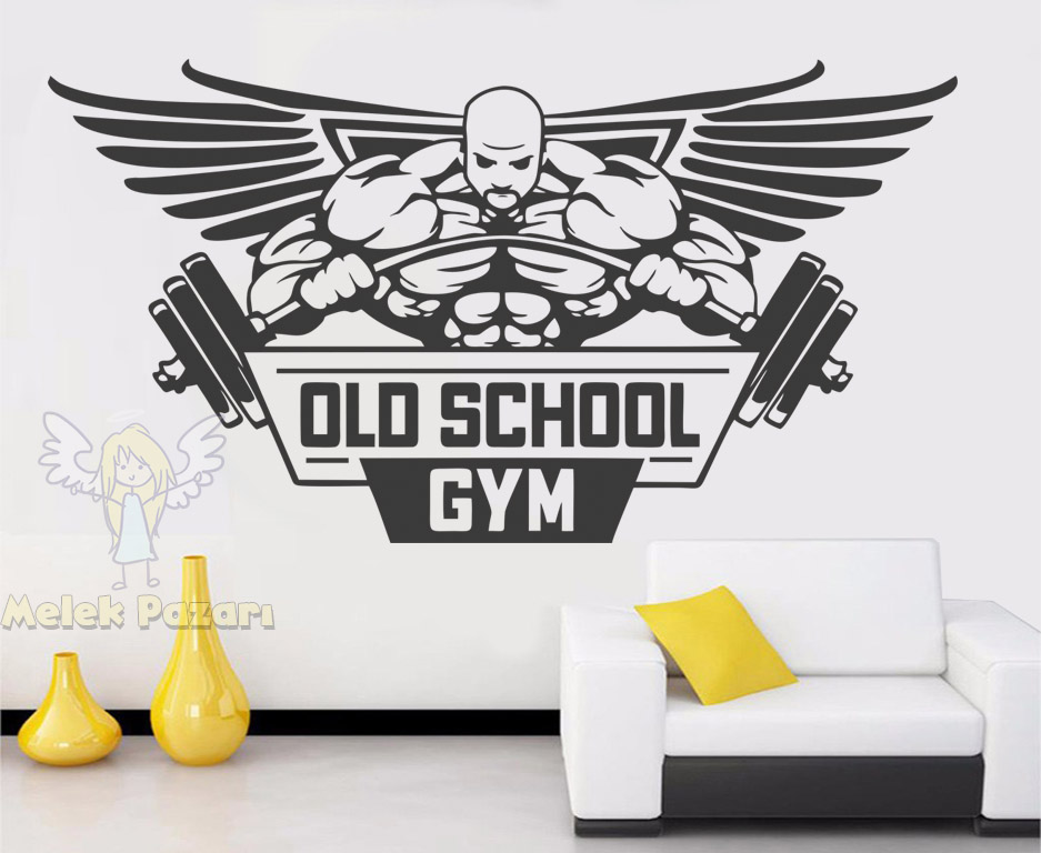 İstediğiniz Yazı, GYM Fitness Spor Salonu Duvar Sticker