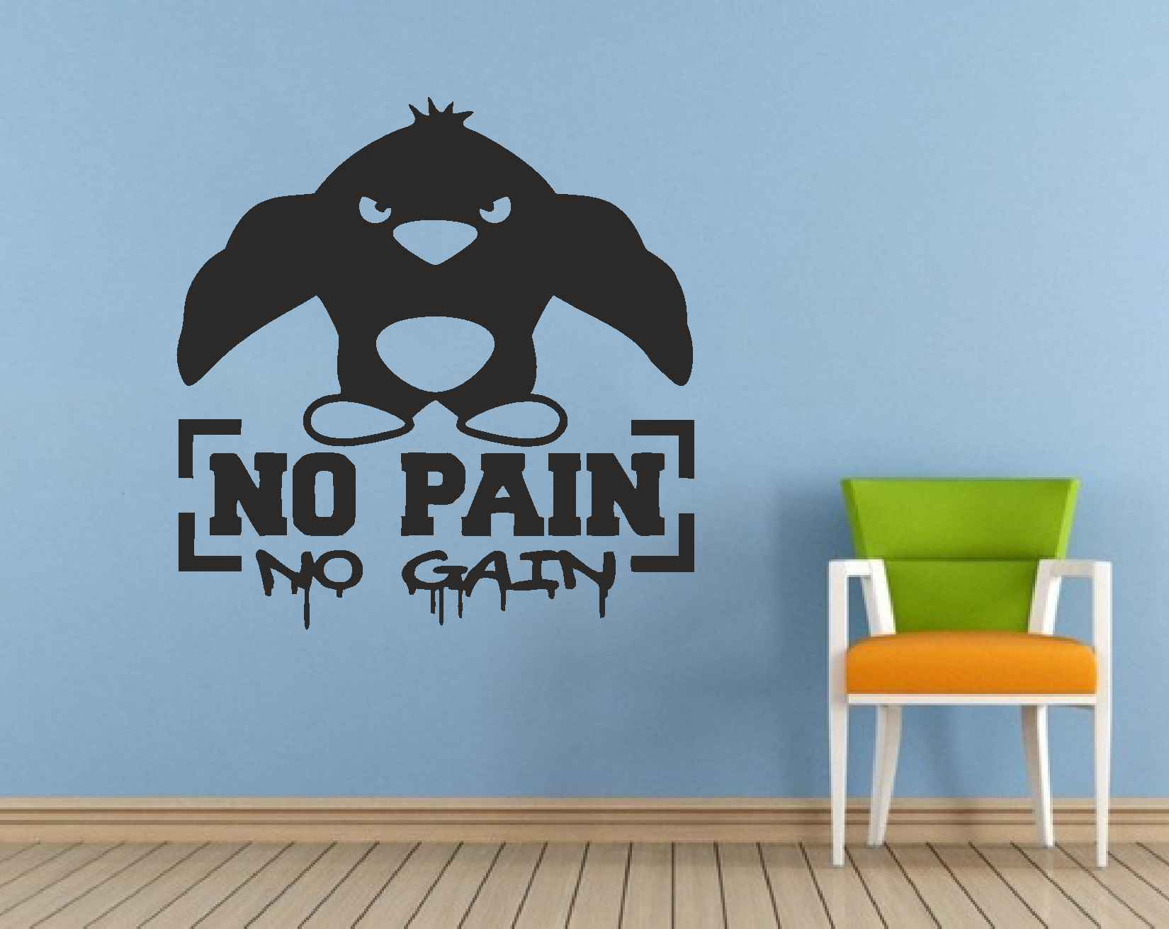 No Pain No Gain Spor Salonu Duvar Sticker