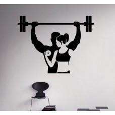 Fitness, Spor Salonu Duvar Sticker 