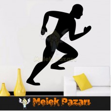 Koşan Adam Spor Salonu Duvar Sticker