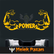 Power Spor Salonu Duvar Sticker 