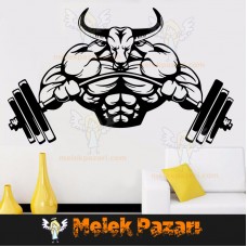 Spor Salonu, Fitness Boğa Duvar Sticker 