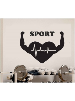 Spor Salonu, Fitness Kalp Duvar Sticker