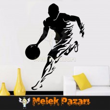 Tribal Basketbolcu Spor Duvar Sticker 