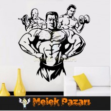 Vücut Geliştirme Spor Salonu Duvar Sticker