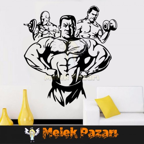 Vücut Geliştirme Spor Salonu Duvar Sticker