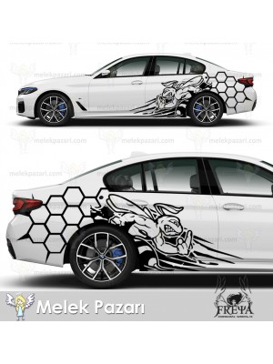 Arı Petek Araba Yan Gövde Arka Çamurluk Sticker. Petek Oto Sticker Arı Petek Araba Yan Gövde Arka Çamurluk Sticker. Petek Oto Sticker