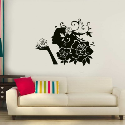 Gül ve Kadın Duvar Sticker