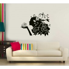 Gül ve Kadın Duvar Sticker