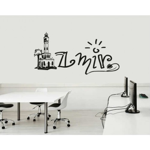 İzmir Silueti Duvar Sticker
