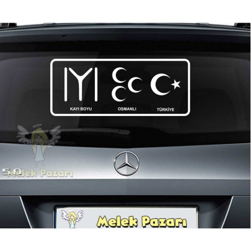 Kayı Boyu, Osmanlı, Türkiye Bayrak Oto Sticker
