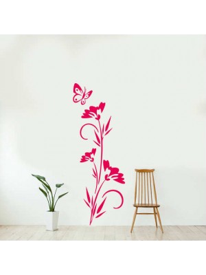 Kelebek ve Çiçek Duvar Sticker Kelebek ve Çiçek Duvar Sticker