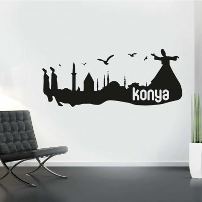 Konya Şehri Silueti Duvar Sticker Konya Şehri Silueti Duvar Sticker