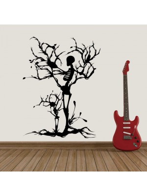 Kuru Ağaç İnsan Duvar Sticker 