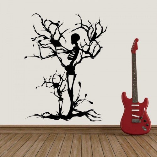 Kuru Ağaç İnsan Duvar Sticker