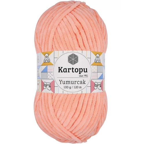 1 Adet Yumurcak Kadife El Örgü İpi Somon K218