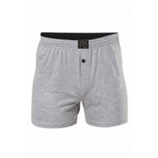 Düğmeli Pamuklu Erkek Penye Boxer Gri - 1146A 