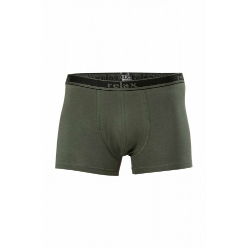 Relax Pamuklu Esnek Erkek Boxer Haki - 1268A