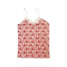 Kadın Askılı Desenli Atlet Dantelli Empirme Pamuklu Penye D1 